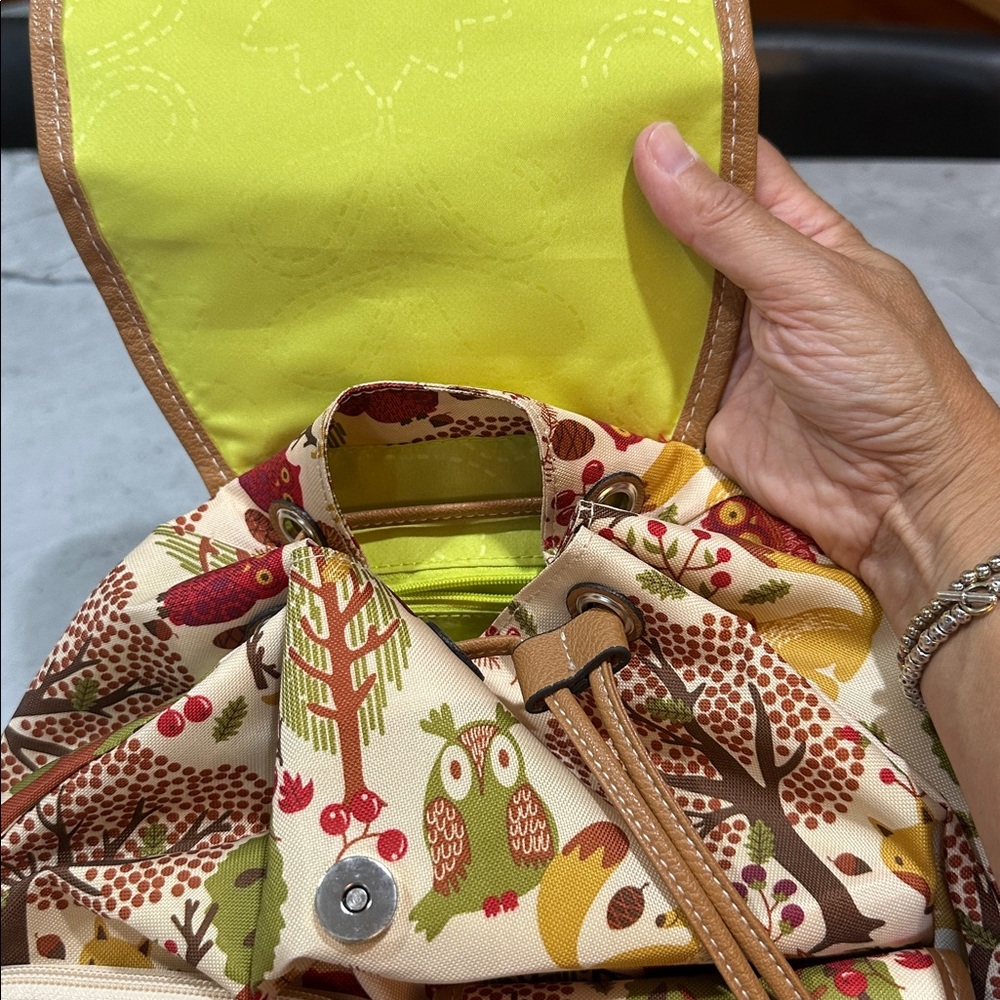 NWT! Lily Bloom Forest Owl Riley Backpack - Picture 9 of 16